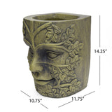 Outdoor Mother Earth Urn, Antique Green Finish - NH062903