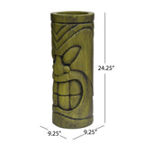 Outdoor Polynesian Urn, Antique Green Finish - NH852903