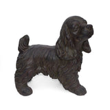 Outdoor Cocker Spaniel Dog Garden Statue, Brown Finish - NH652903