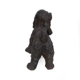 Outdoor Cocker Spaniel Dog Garden Statue, Brown Finish - NH652903