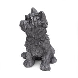 Outdoor Terrier Dog Garden Statue, Antique Gray Finish - NH552903