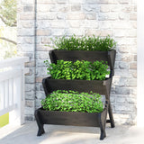 Outdoor Firwood 3 Tiered Plant Stand - NH835513