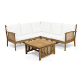 Outdoor 5 Seater Acacia Wood Sofa Sectional Set - NH915903