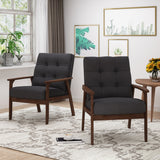 Mid Century Modern Waffle Stitch Tufted Armchair - NH700903