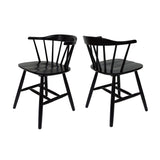 Farmhouse Spindle Back Rubberwood Dining Chairs (Set of 2) - NH192903