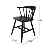 Farmhouse Spindle Back Rubberwood Dining Chairs (Set of 2) - NH192903