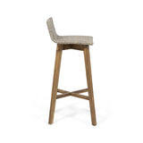 Outdoor Acacia Wood & Wicker Barstools (Set of 2) - NH910013