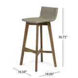 Outdoor Wood & Wicker Barstools (Set of 4) - NH360013