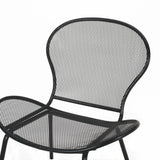 Tristian Modern Outdoor 2 Seater Iron Chat Set with Side Table