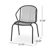 Outdoor Modern Iron Club Chair (Set of 2) - NH417013