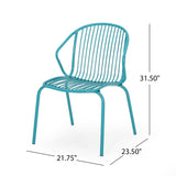 Outdoor Modern Iron Club Chair (Set of 2) - NH417013