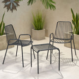 Outdoor Modern Iron 2 Seater Chat Set - NH837013