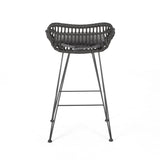 Outdoor Wicker Barstools with Cushions (Set of 4) - NH950013