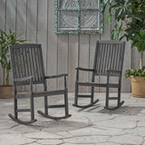 Outdoor Acacia Wood Rocking Chairs (Set of 2) - NH107903