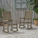 Outdoor Acacia Wood Rocking Chairs (Set of 2) - NH107903