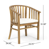 Outdoor Wooden Dining Chairs with Cushions (Set of 2) - NH162903