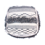 Faux Yarn Pouf Ottoman - NH748903