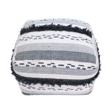 Faux Yarn Pouf Ottoman - NH748903