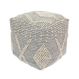 Contemporary Handcrafted Faux Yarn Pouf - NH073513