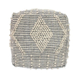 Faux Yarn Pouf Ottoman - NH058903