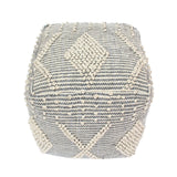 Faux Yarn Pouf Ottoman - NH058903