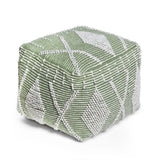 Contemporary Handcrafted Faux Yarn Pouf - NH073513