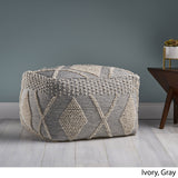 Faux Yarn Pouf Ottoman - NH058903