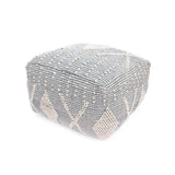 Contemporary Handcrafted Faux Yarn Pouf - NH073513