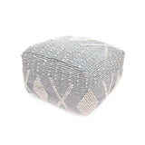 Faux Yarn Pouf Ottoman - NH058903