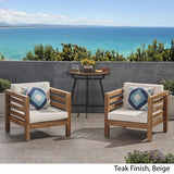 Outdoor Acacia Wood Club Chairs with Cushions (Set of 2) - NH183803