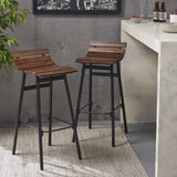 35" Wooden Barstool (Set of 2) - NH490903