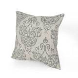 Modern Fabric Throw Pillow, Natural and Gray - NH464903