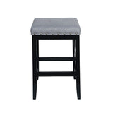 Contemporary Farmhouse Upholstered Fabric Barstools (Set of 2) - NH835903