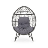 Indoor Wicker Egg Shape Chair with Cushion - NH813113