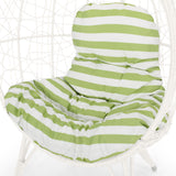 Indoor Wicker Egg Shape Chair with Cushion - NH813113