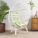 Indoor Wicker Egg Shape Chair with Cushion - NH813113