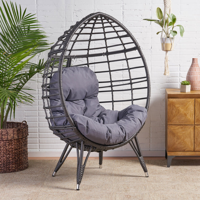 Indoor Wicker Egg Chair with Cushion - NH123113