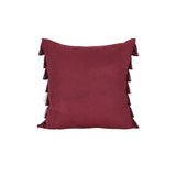 Glam Square Fabric Pillow Cover with Fringes - NH824013