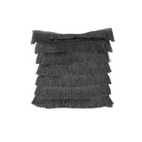 Glam Square Fabric Pillow Cover with Fringes - NH824013