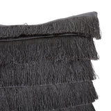 Glam Square Fabric Pillow Cover with Fringes - NH824013