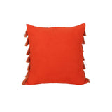 Glam Square Fabric Pillow Cover with Fringes - NH824013