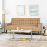 Tufted Velvet Sofa with Gold Tipped Tapered Legs - NH772903