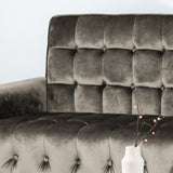 Tufted Velvet Sofa with Gold Tipped Tapered Legs - NH772903