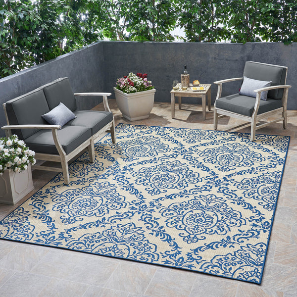 Outdoor Damask Area Rug - NH925803