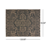 Outdoor Medallion Area Rug, Tan and Blue - NH145803