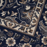 Outdoor Oriental Area Rug, Navy and Gray - NH545803