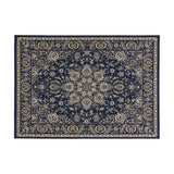 Outdoor Oriental Area Rug, Navy and Gray - NH545803