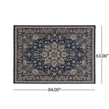 Outdoor Oriental Area Rug, Navy and Gray - NH545803