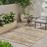 Outdoor Contemporary Area Rug, Gray and Beige - NH945803