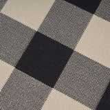 Outdoor Check Area Rug, Black and Ivory - NH355803